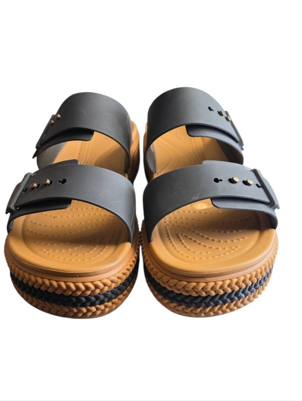 Crocs Brooklyn Buckle Women's  Low Wedges Size 7 - Picture 3 of 4